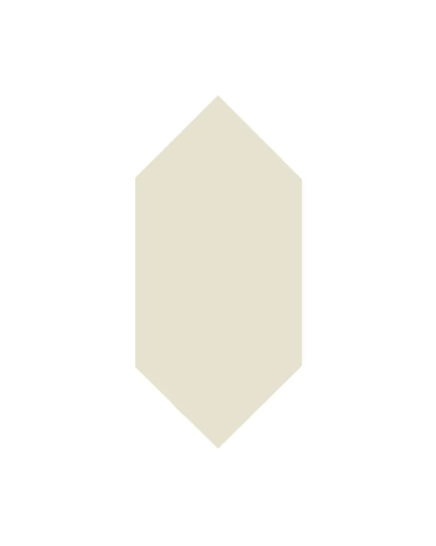 Klinker - Hexagondiamant 7 x 15 cm gulvit