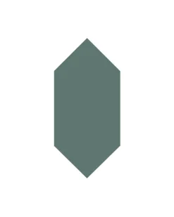 Klinker - Hexagondiamant 7 x 15 cm mörkgrön