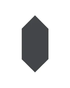 Klinker - Hexagondiamant 7 x 15 cm svart