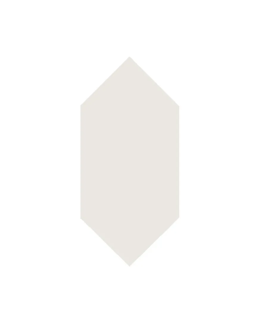 Klinker - Hexagondiamant 7 x 15 cm vit