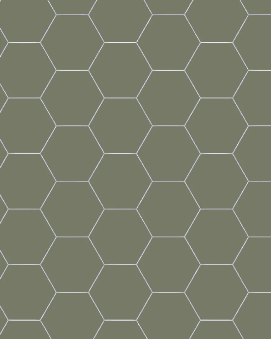 Klinker - Hexagon 10 x 10 cm Australia green