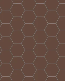 Klinker - Hexagon 10 x 10 cm chokladbrun