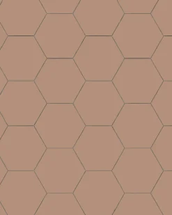 Klinker - Hexagon 15 x 15 cm gammelrosa