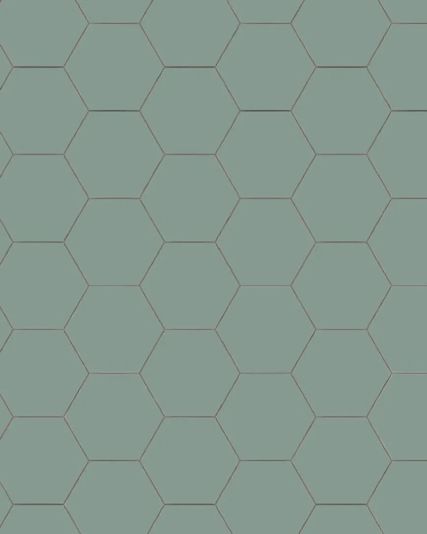 Klinker - Hexagon 10 x 10 cm grön