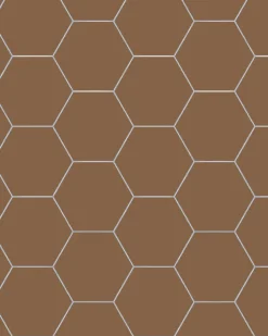 Klinker - Hexagon 15 x 15 cm havana