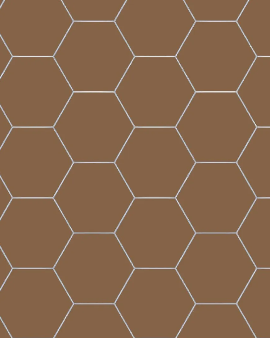 Klinker - Hexagon 15 x 15 cm havana