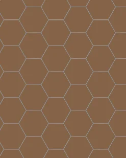 Klinker - Hexagon 10 x 10 cm havana