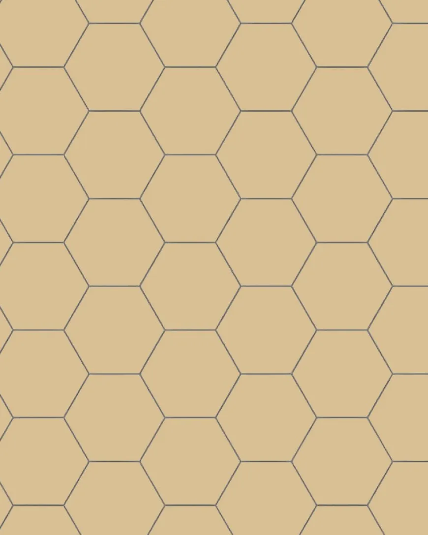 Klinker - Hexagon 10 x 10 cm honung