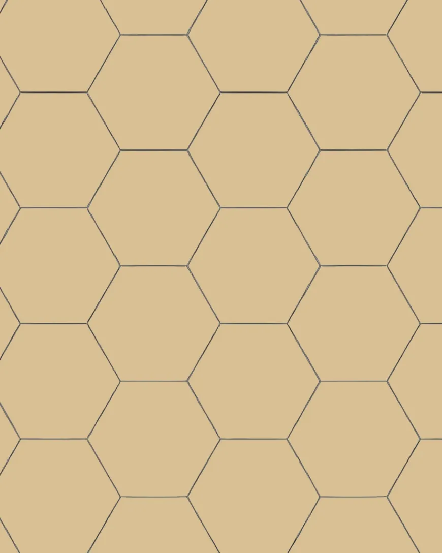 Klinker - Hexagon 15 x 15 cm honung