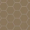 Klinker - Hexagon 15 x 15 cm kaffebrun