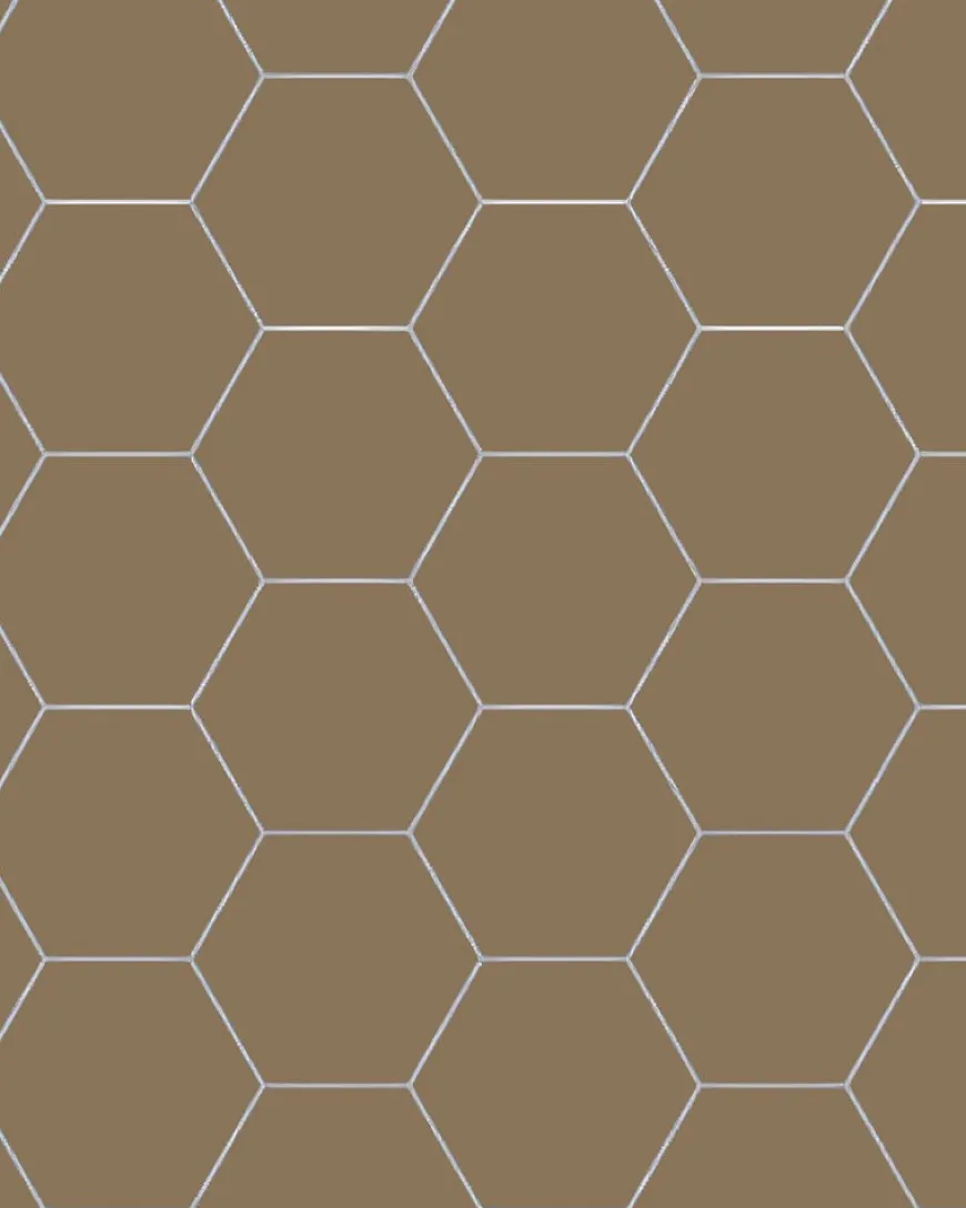 Klinker - Hexagon 15 x 15 cm kaffebrun