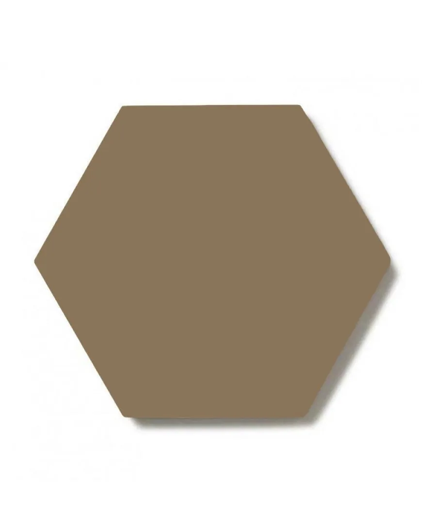 Klinker - Hexagon 15 x 15 cm kaffebrun