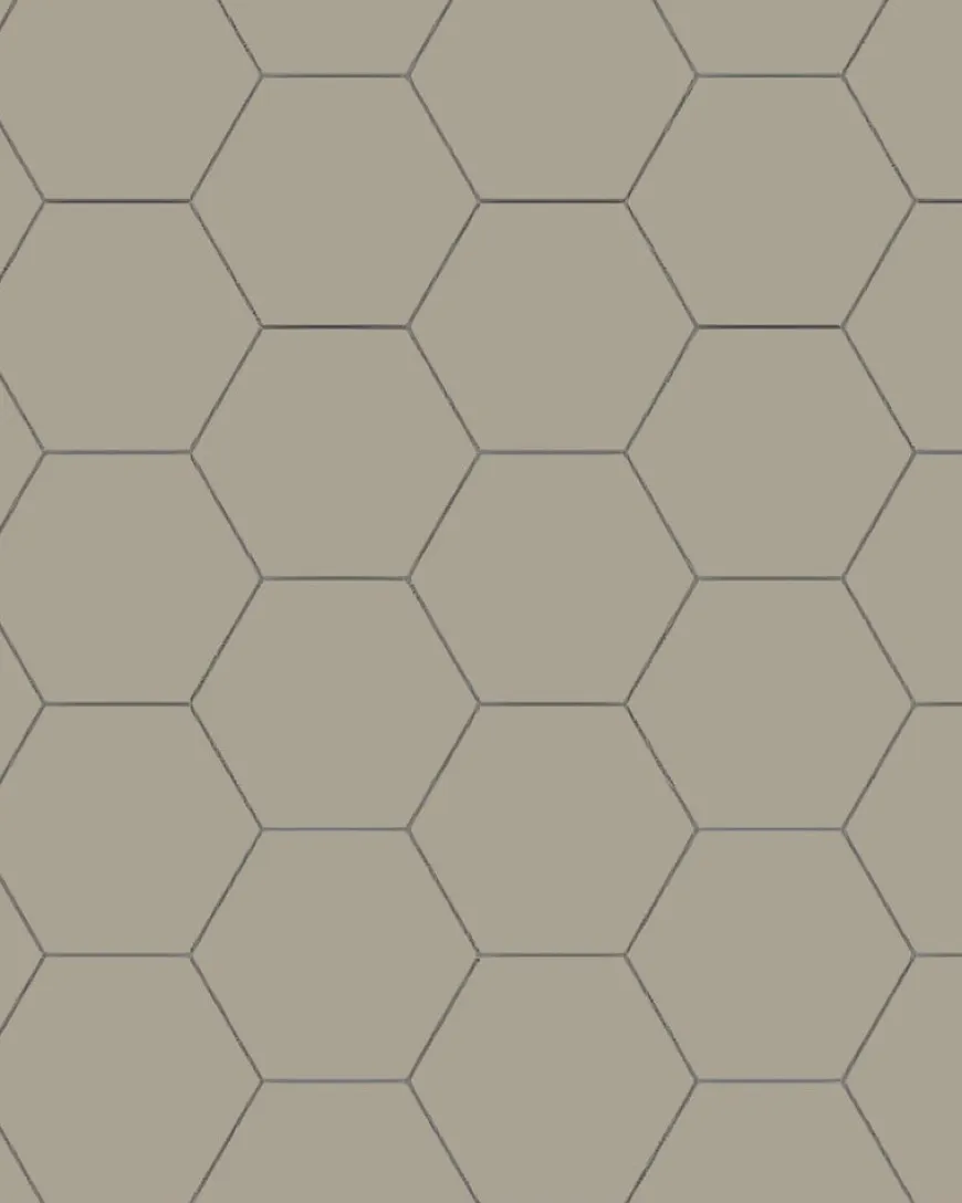 Klinker - Hexagon 15 x 15 cm ljusgrå