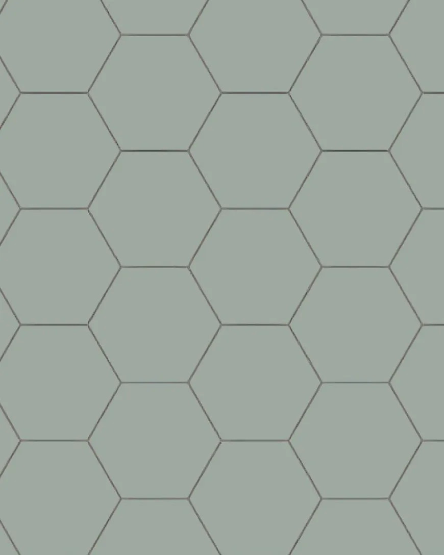 Klinker - Hexagon 15 x 15 cm ljusgrön