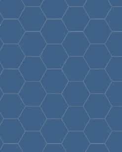Klinker - Hexagon 10 x 10 cm mörkblå