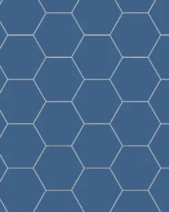Klinker - Hexagon 15 x 15 cm mörkblå