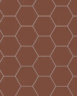 Klinker - Hexagon 15 x 15 cm röd