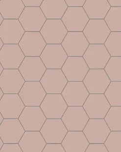 Klinker - Hexagon 10 x 10 cm rosa