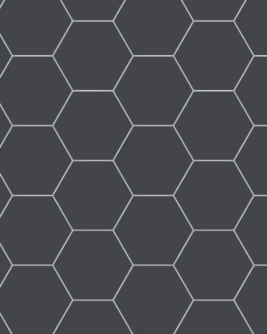 Klinker - Hexagon 15 x 15 cm svart