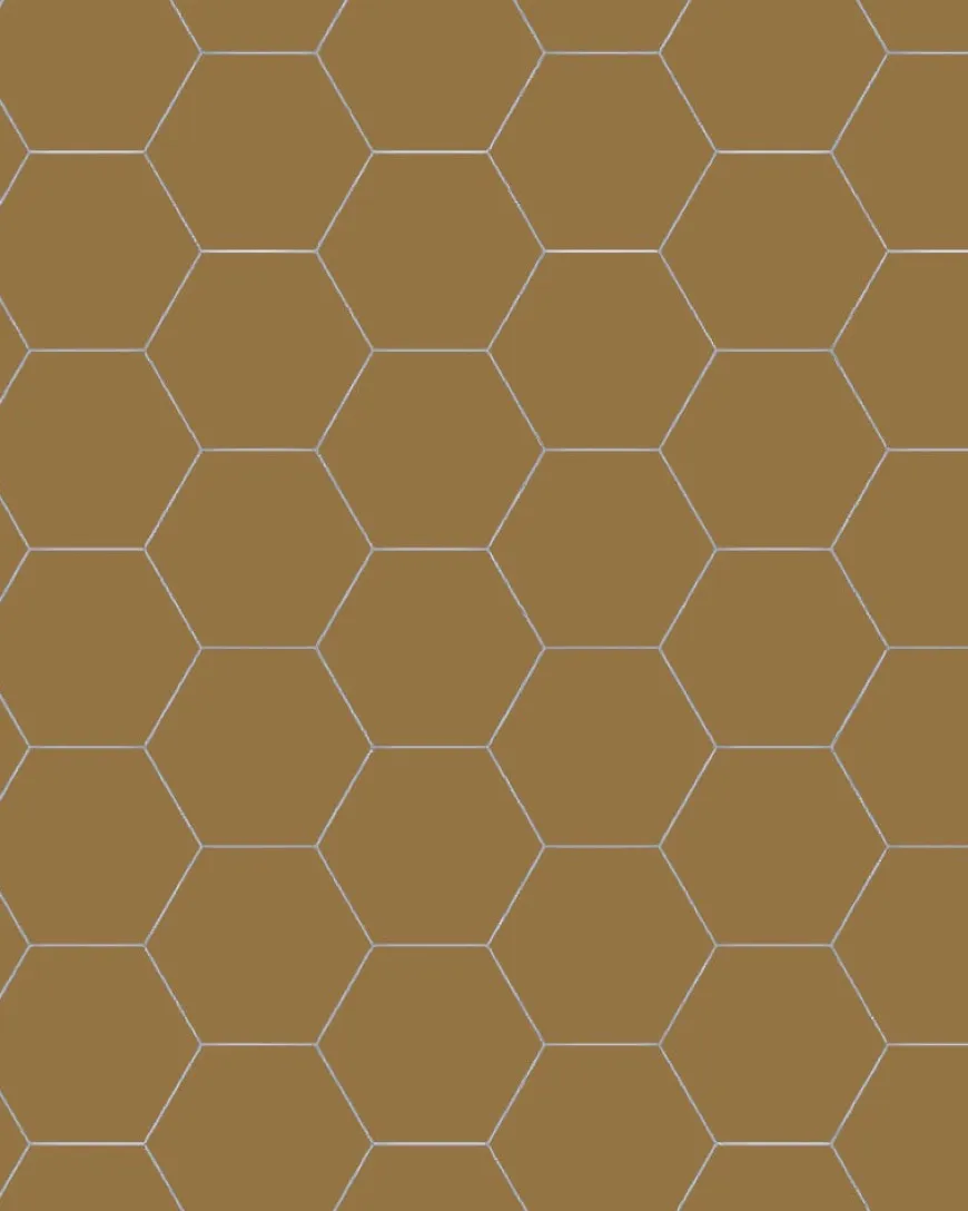 Klinker - Hexagon 10 x 10 cm toffee