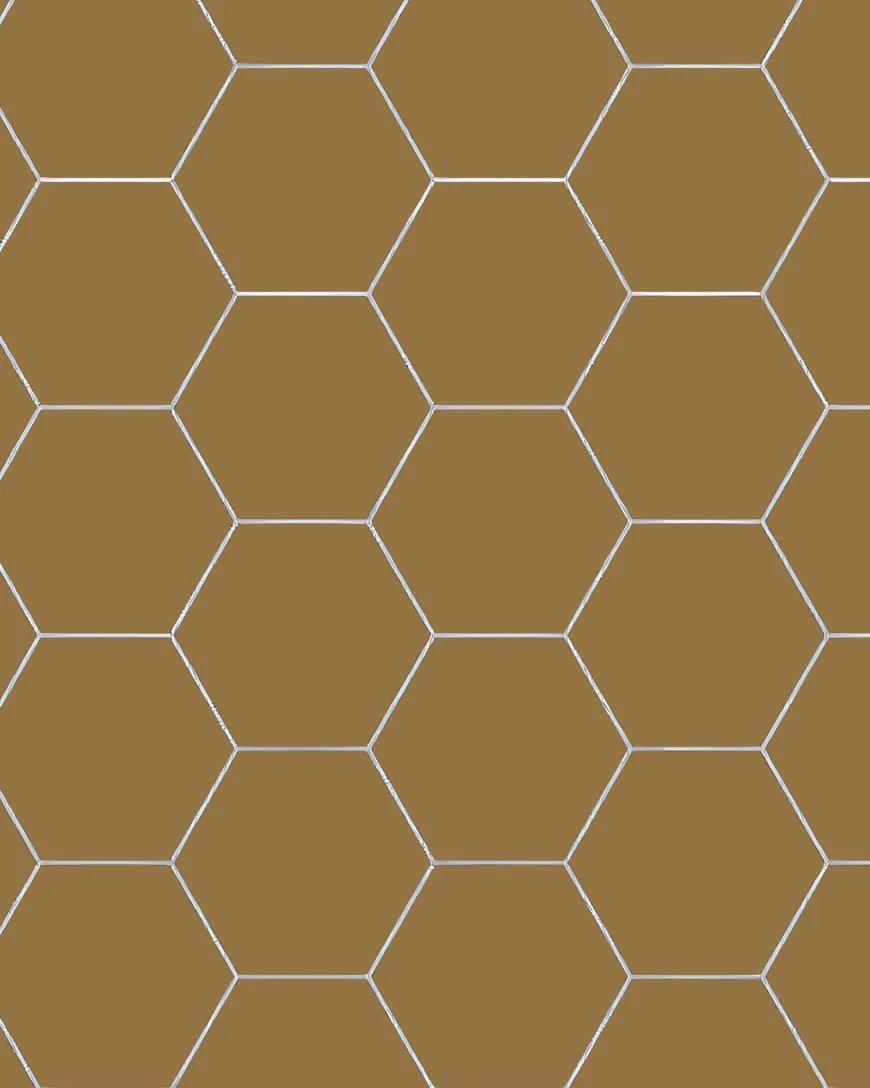 Klinker - Hexagon 15 x 15 cm toffee