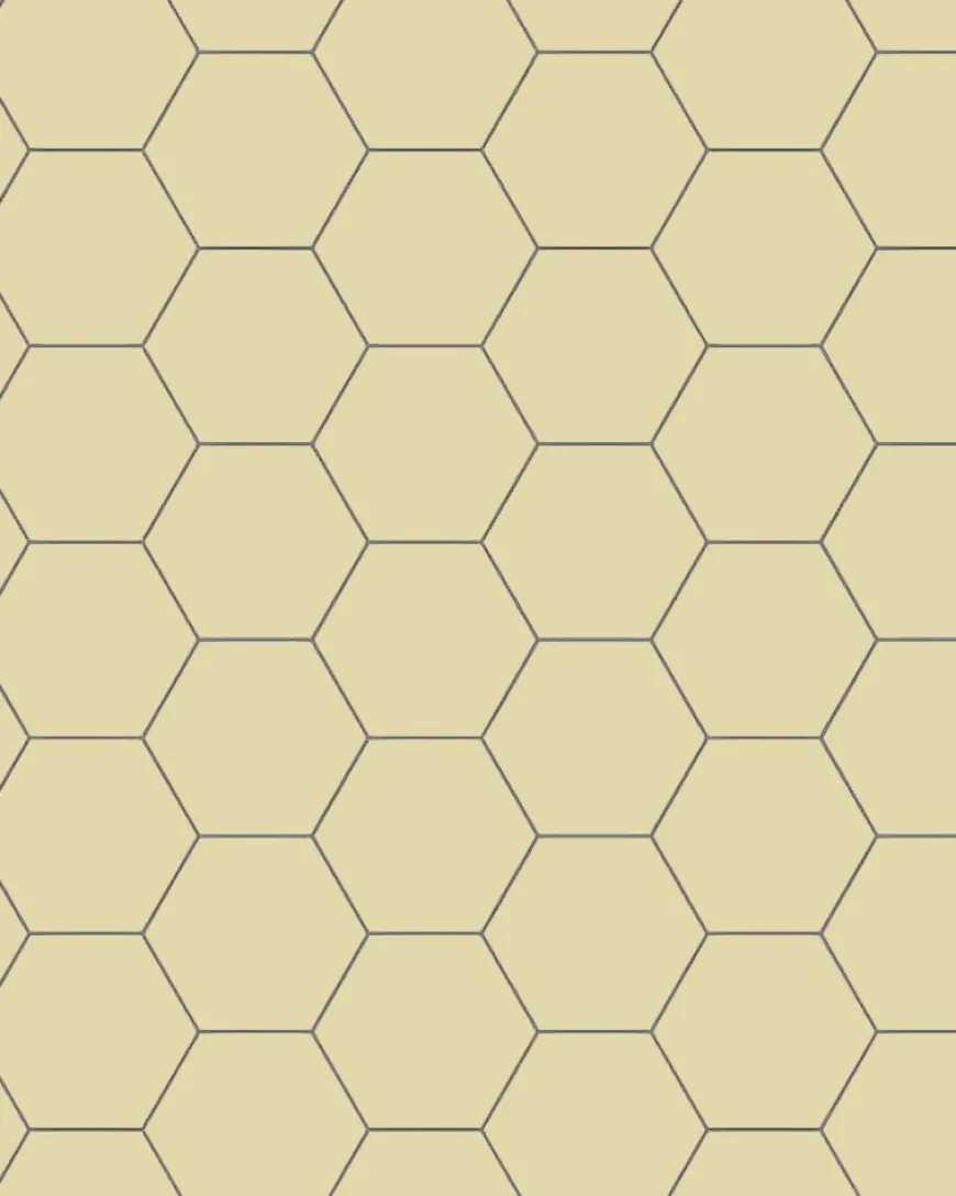Klinker - Hexagon 10 x 10 cm vaniljgul