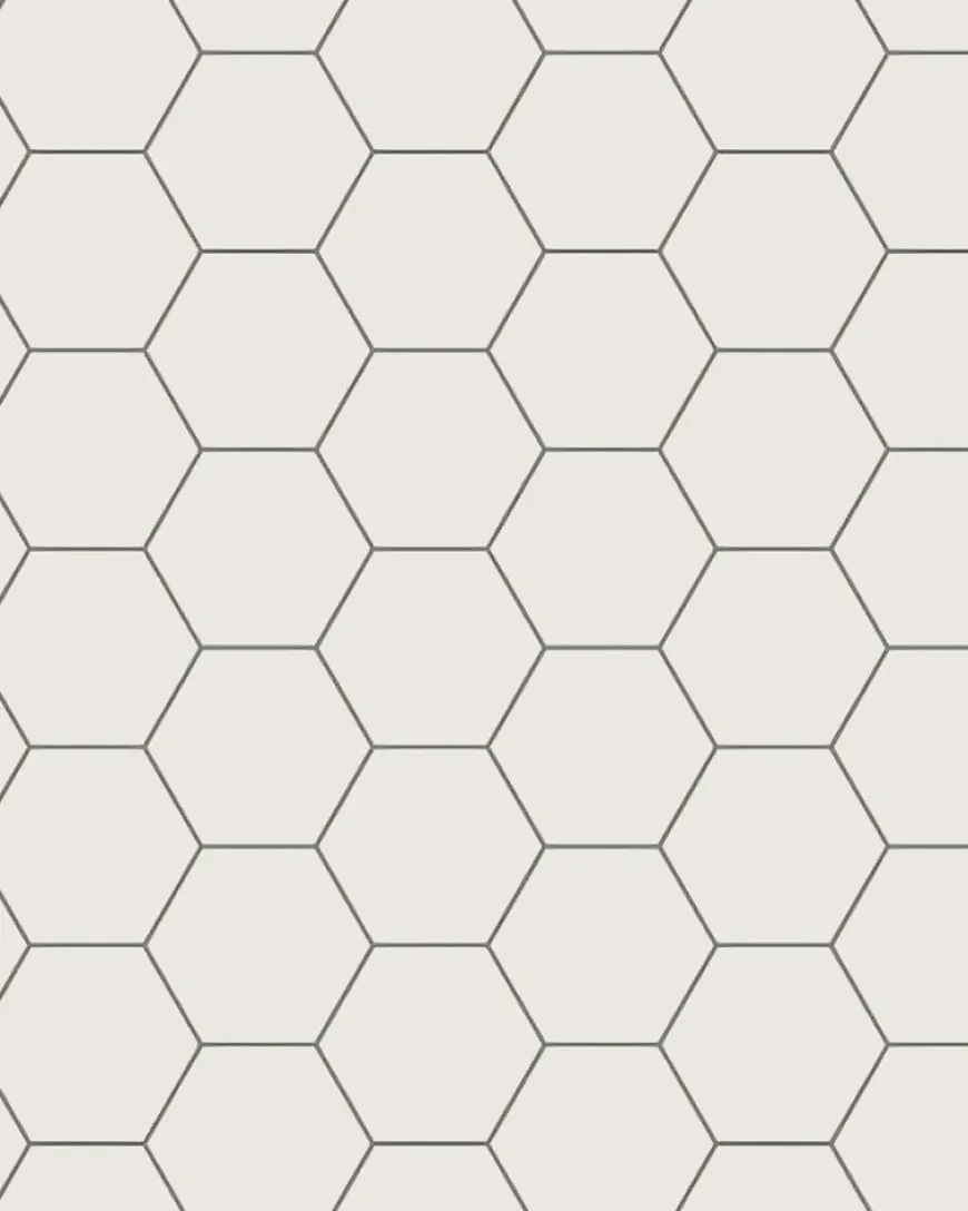 Klinker - Hexagon 10 x 10 cm vit