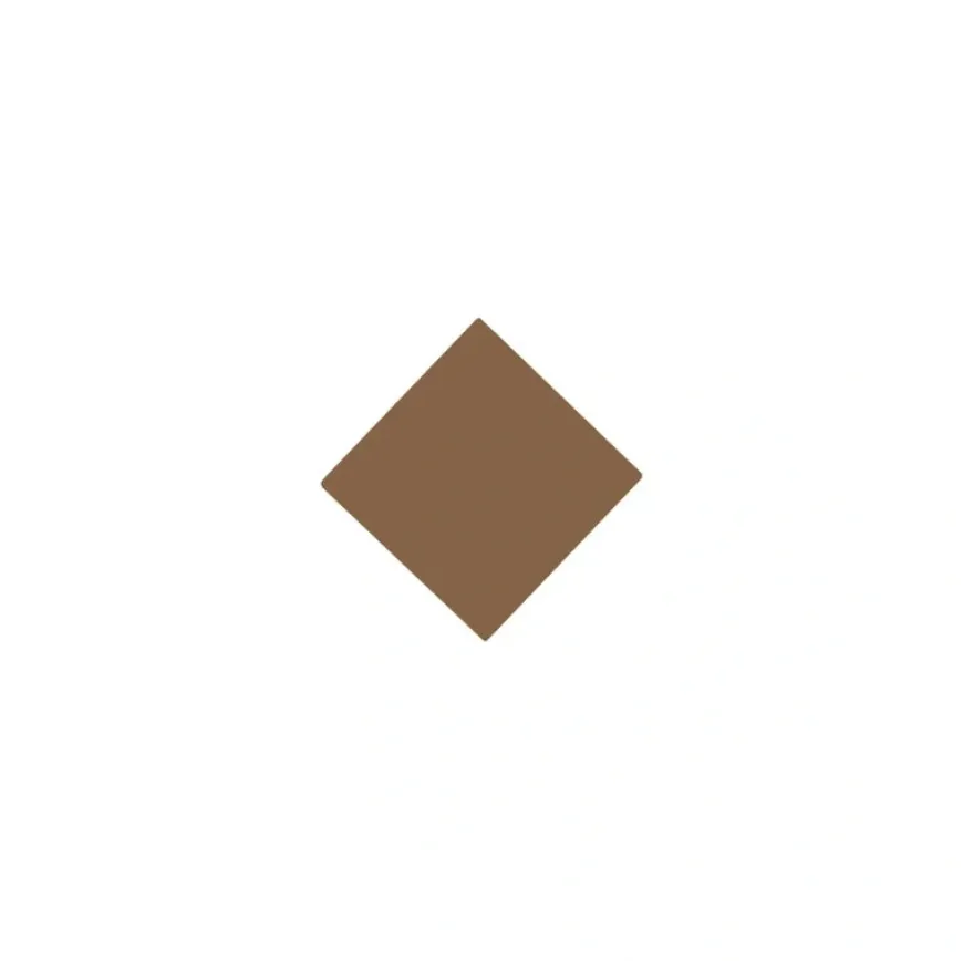 Klinker - Kvadrat 3,5 x 3,5 cm havana
