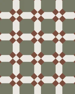 Klinker - Nottingham Australian green/vit/röd