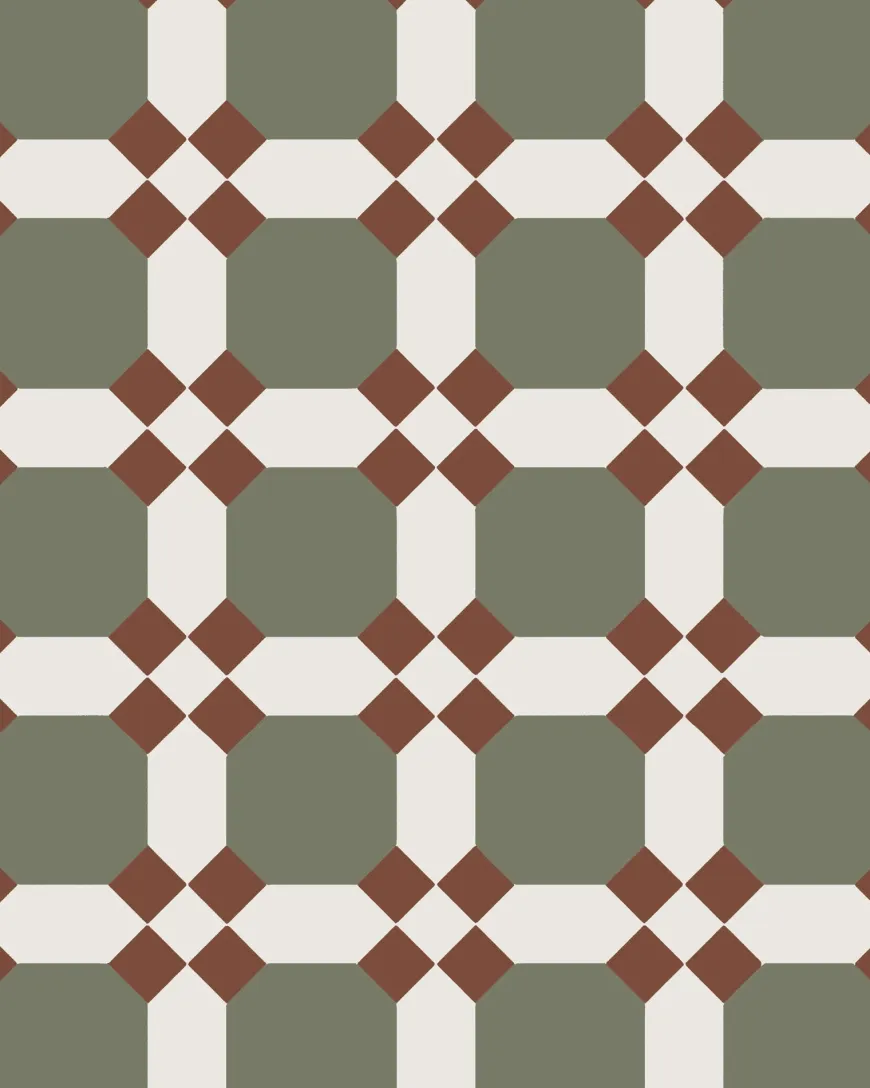 Klinker - Nottingham Australian green/vit/röd