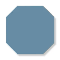 Klinker - Oktagon 15 x 15 cm blå