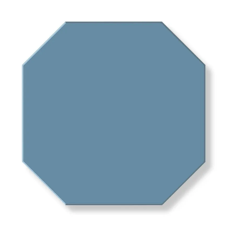 Klinker - Oktagon 15 x 15 cm blå