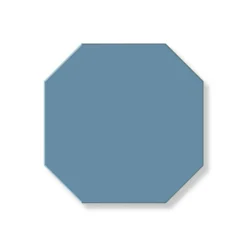 Klinker - Oktagon 10 x 10 cm blå