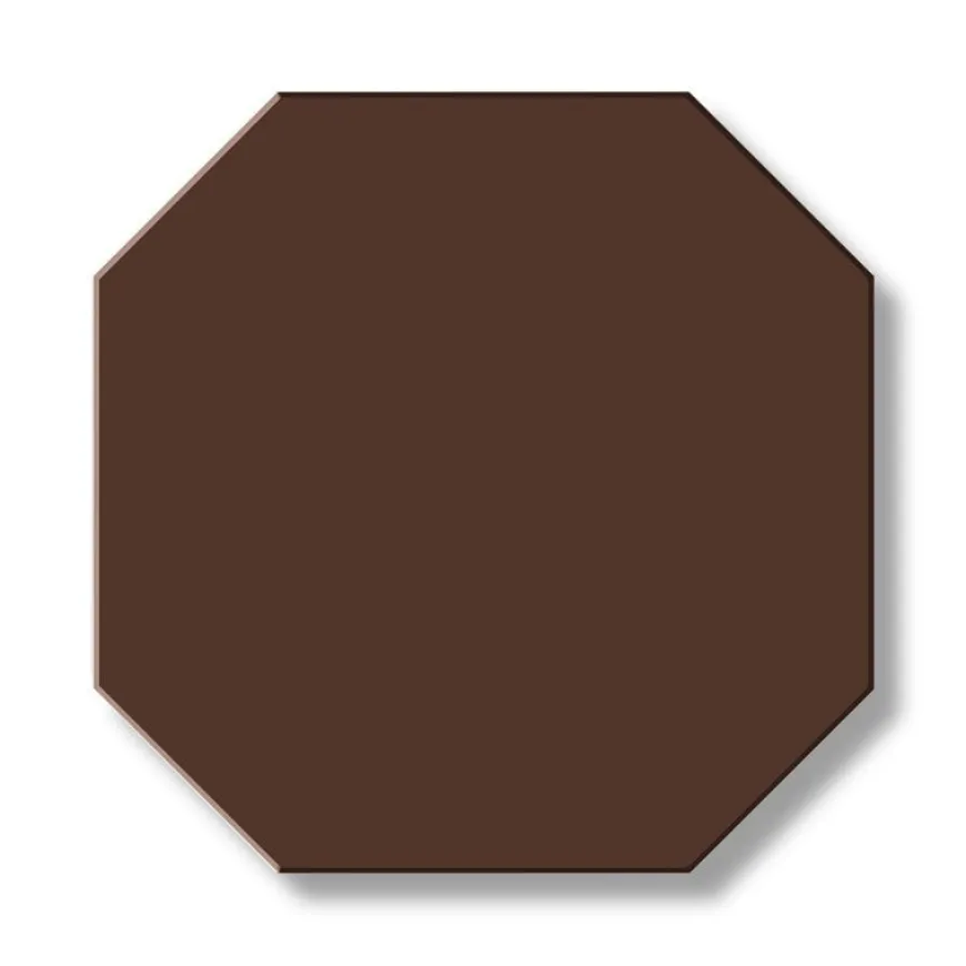 Klinker - Oktagon 15 x 15 cm chokladbrun