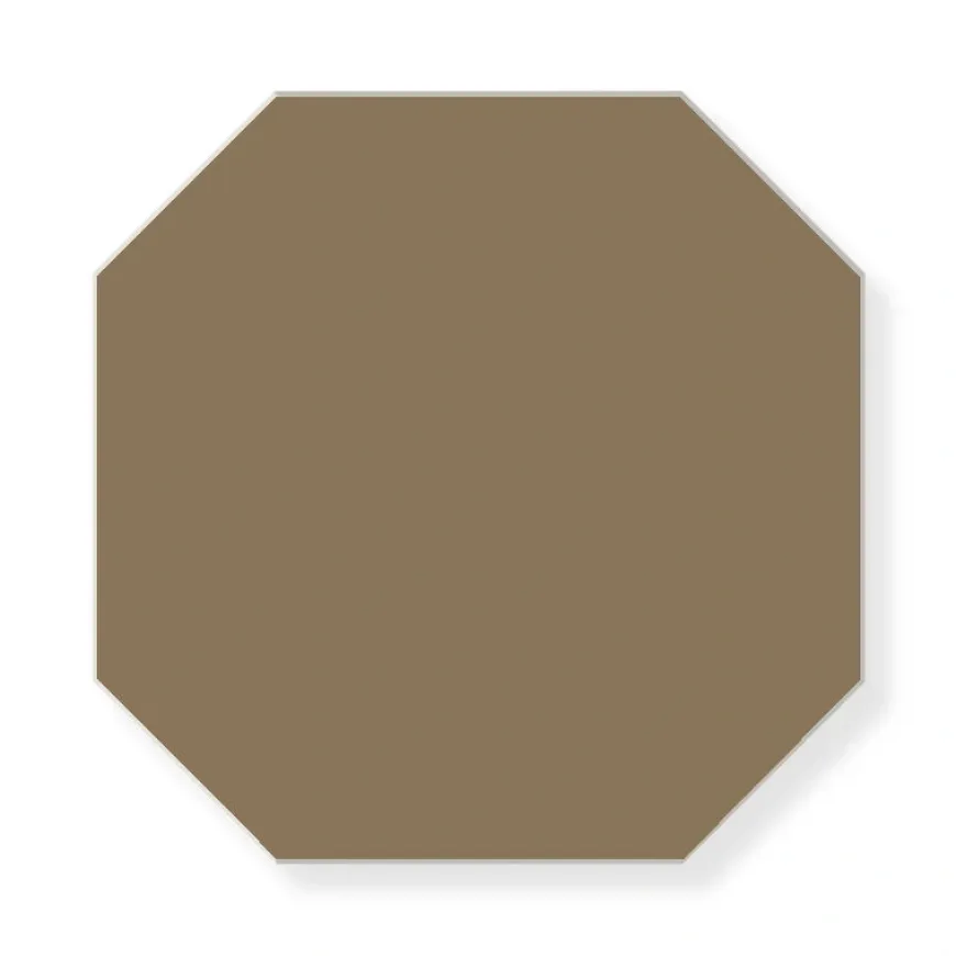 Klinker - Oktagon 15 x 15 cm kaffebrun
