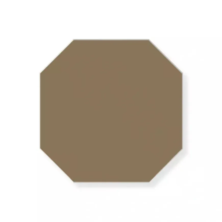 Klinker - Oktagon 10 x 10 cm kaffebrun