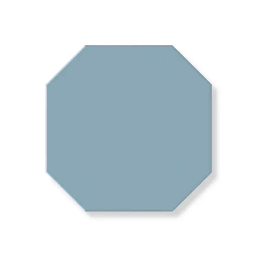 Klinker - Oktagon 10 x 10 cm ljusblå