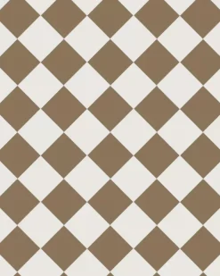 Klinker - Schackrutigt 10 x 10 cm kaffebrun/vit