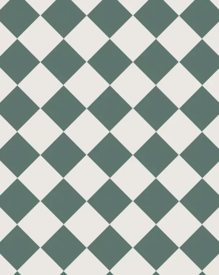 Klinker - Schackrutigt 10 x 10 cm mörkgrön/vit