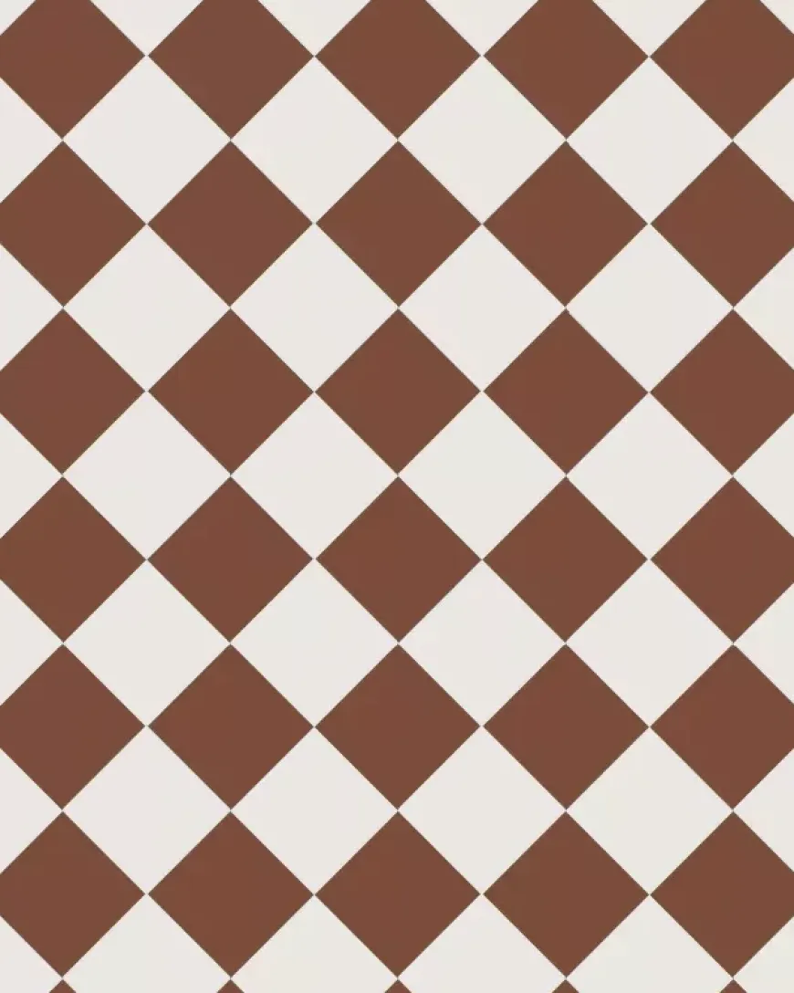 Klinker - Schackrutigt 10 x 10 cm röd/vit