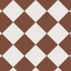 Klinker - Schackrutigt 15 x 15 cm röd/vit