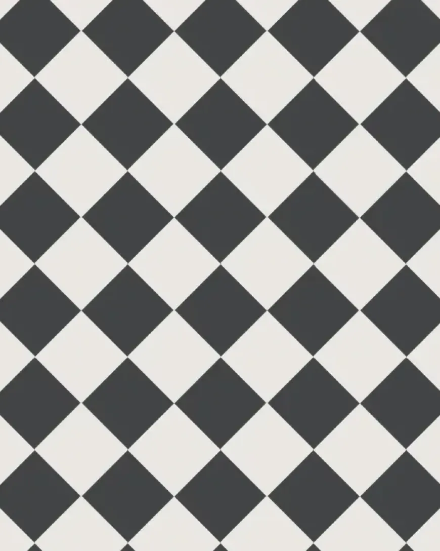 Klinker - Schackrutigt 10 x 10 cm svart/vit