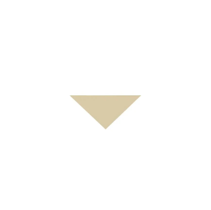 Klinker - Triangel 3,5/3,5/5 cm elfenben