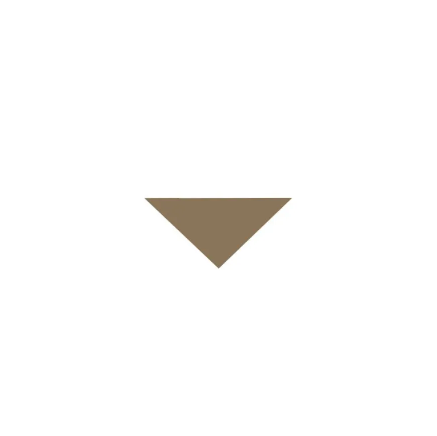 Klinker - Triangel 3,5/3,5/5 cm kaffebrun