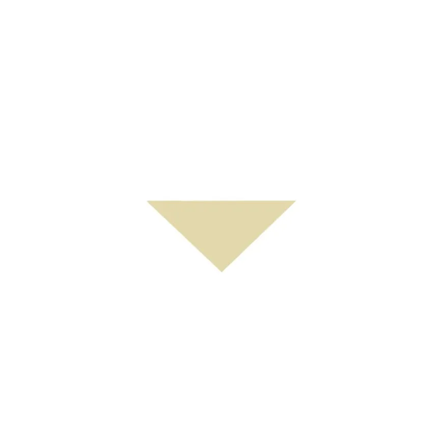 Klinker - Triangel 3,5/3,5/5 cm vaniljgul