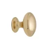 Knopp - Oval lackad mässing 40 mm