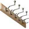 Kroklist 65 cm furu med klädkrok - Fehrlins 3228 nickel