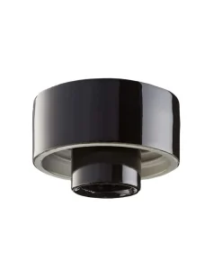 Lampsockel porslin - Svart/rak IP20