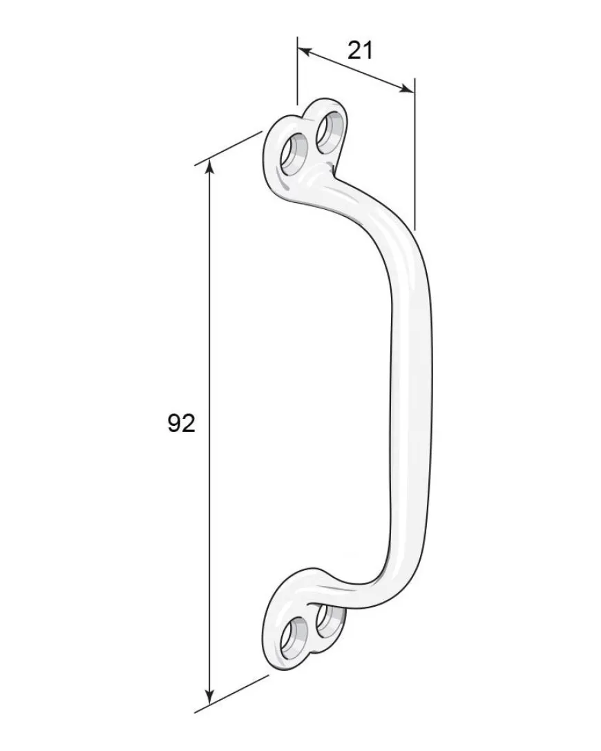 Lådhandtag - Næsman N:o 635 nickel