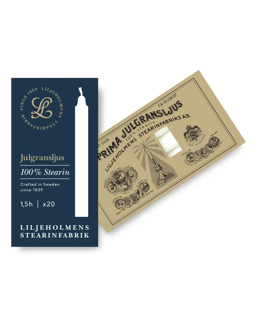 Liljeholmens Julgransljus - 20-pack vit
